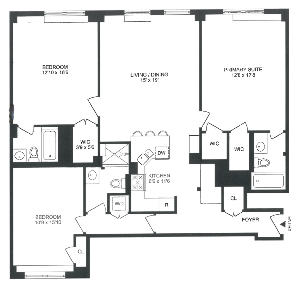 Floorplan for 40 West 72nd Street, 111