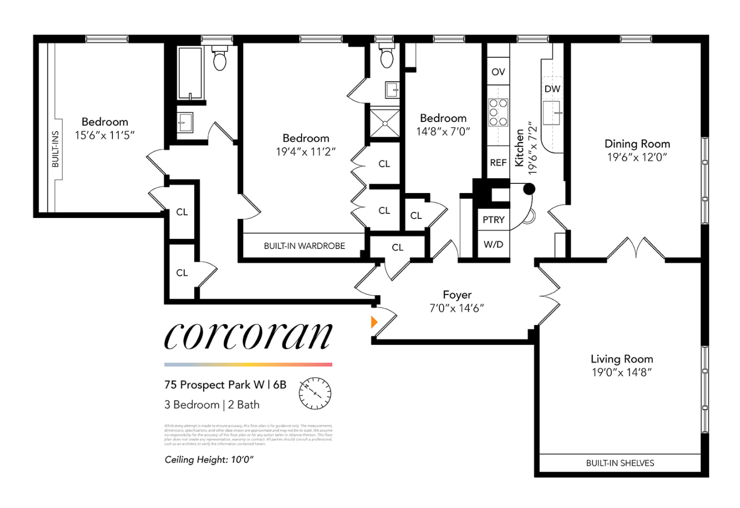 Floorplan for 75 Prospect Park, 6B