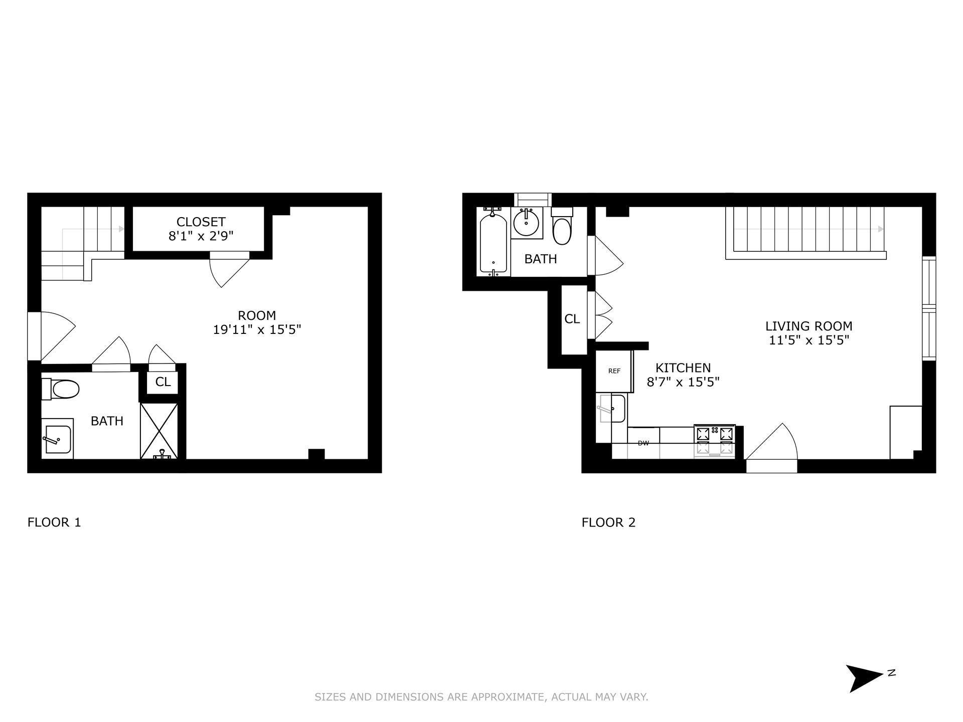 Floorplan for 104 Luquer Street, 1B