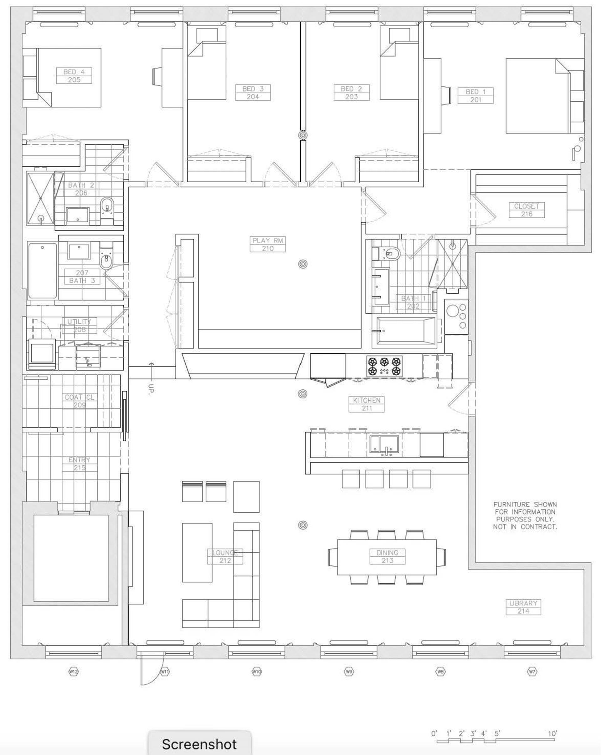 Floorplan for 104 Reade Street, 2W