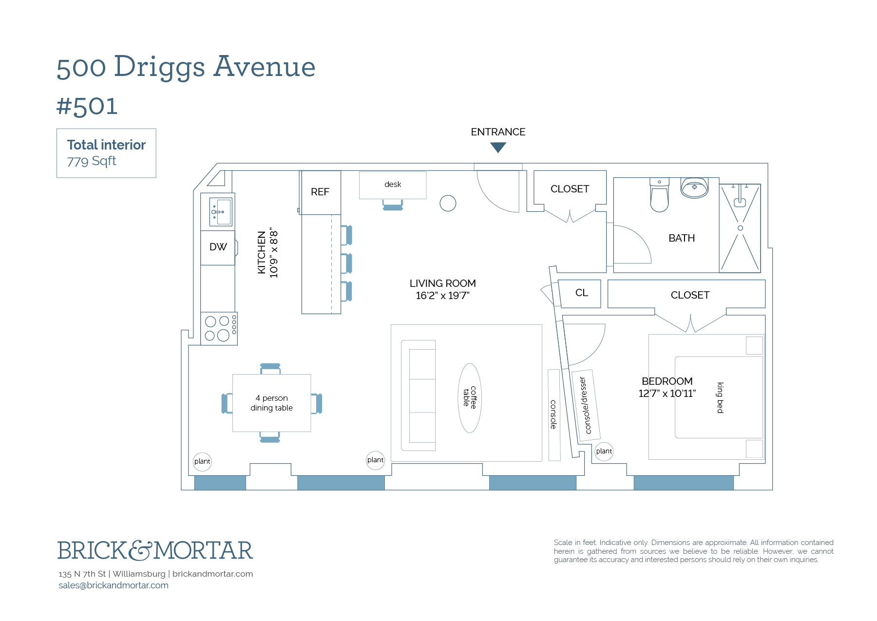 Floorplan for 500 Driggs Avenue, 501