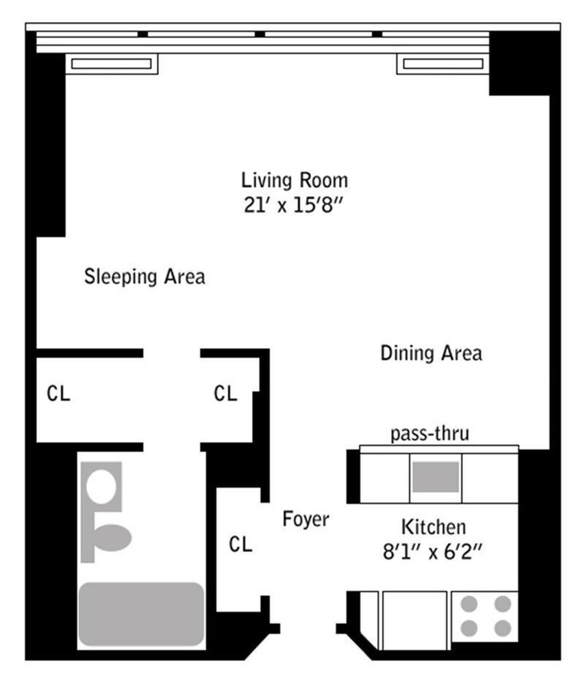 Floorplan for 150 West 56th Street, 4609