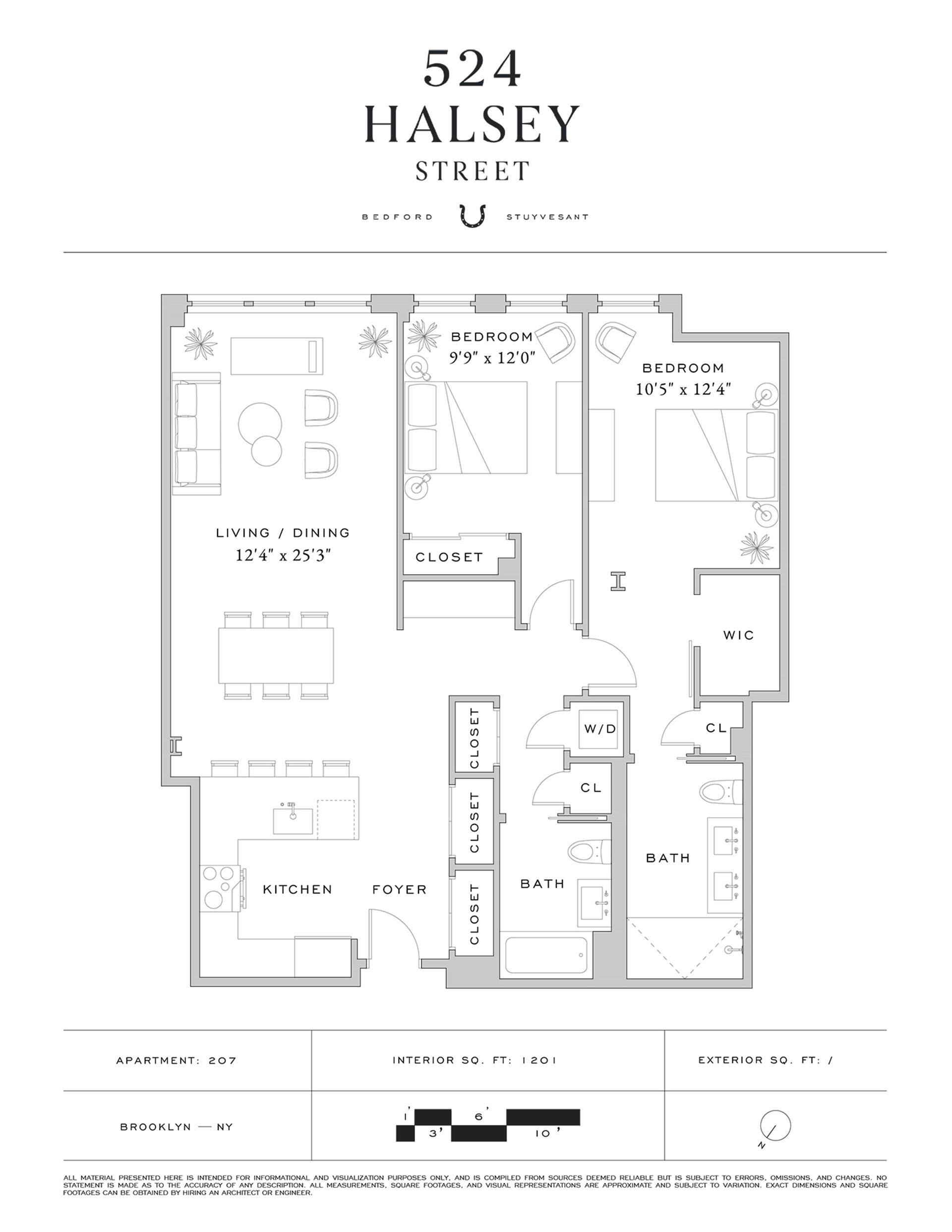 Floorplan for 524 Halsey Street, 207