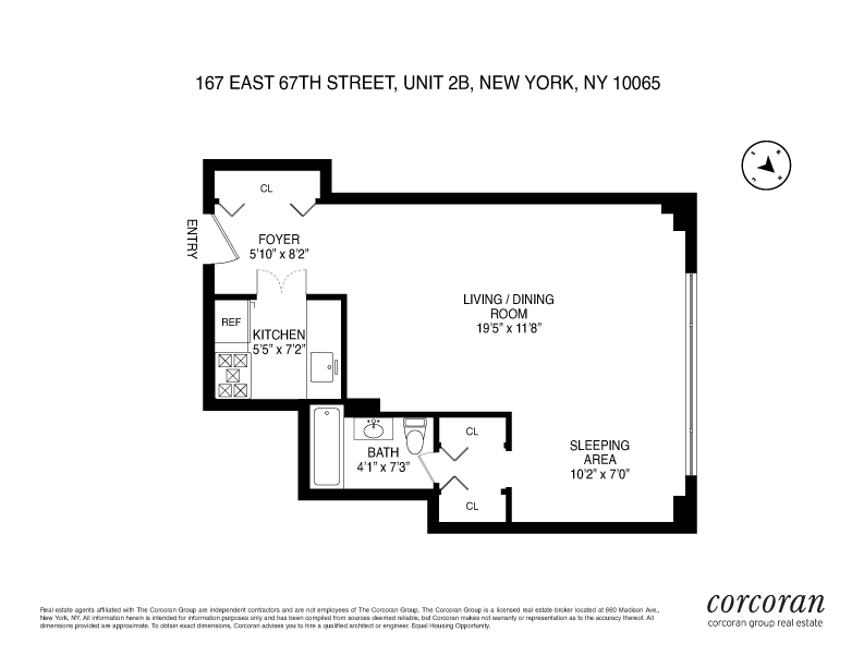 Floorplan for 167 East 67th Street, 2B