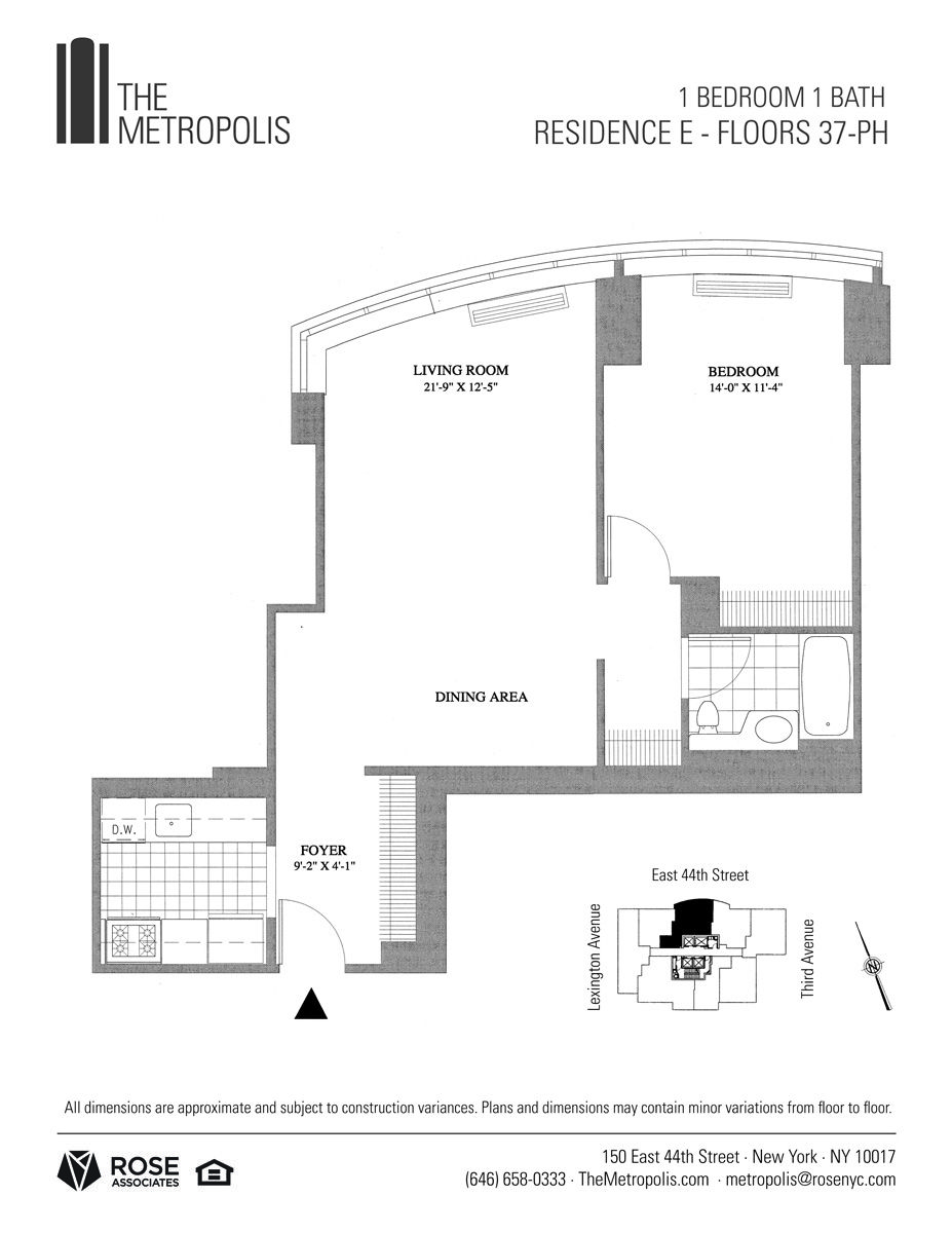 Floorplan for 150 East 44th Street, 24-E