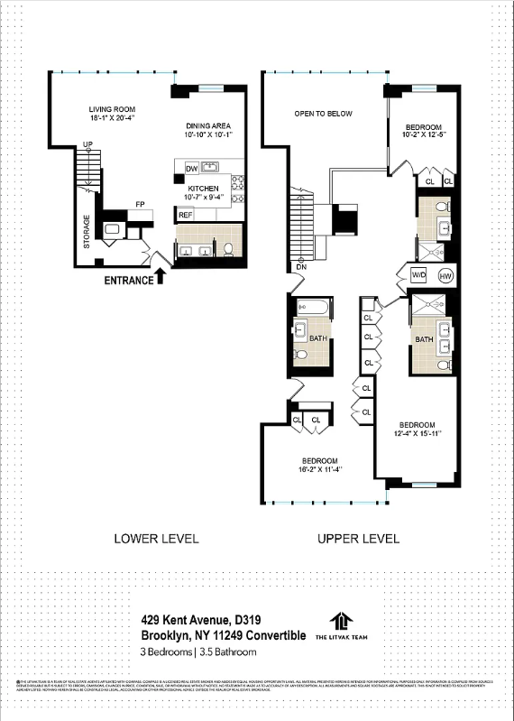 Floorplan for 429 Kent Avenue, D319