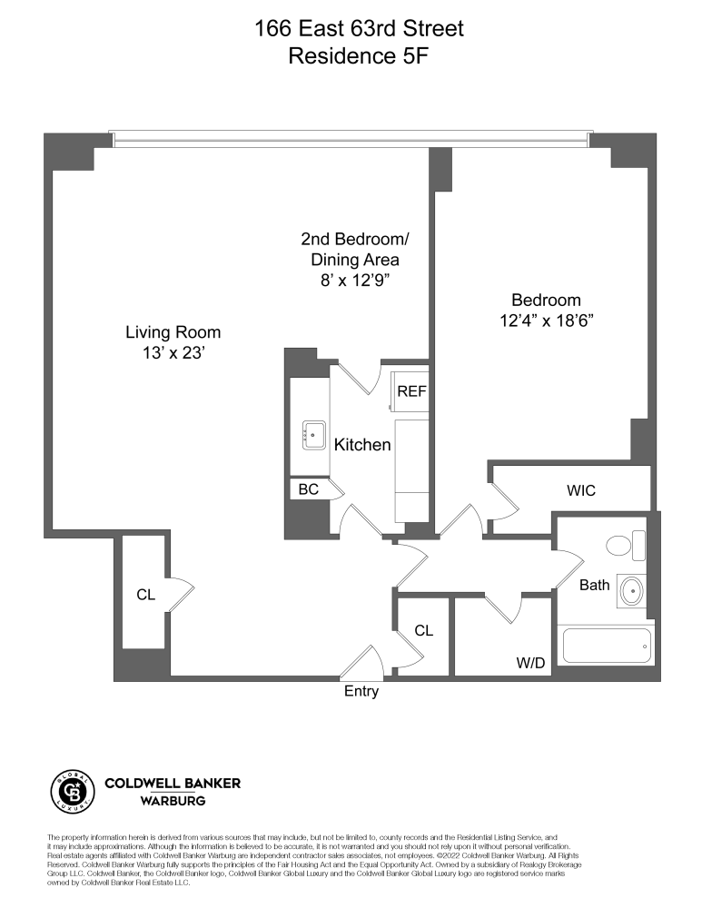 Floorplan for 166 East 63rd Street, 5F