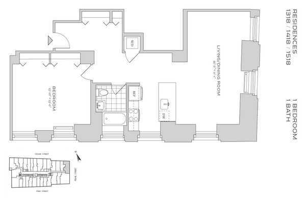 Floorplan for 70 Pine Street, 1318