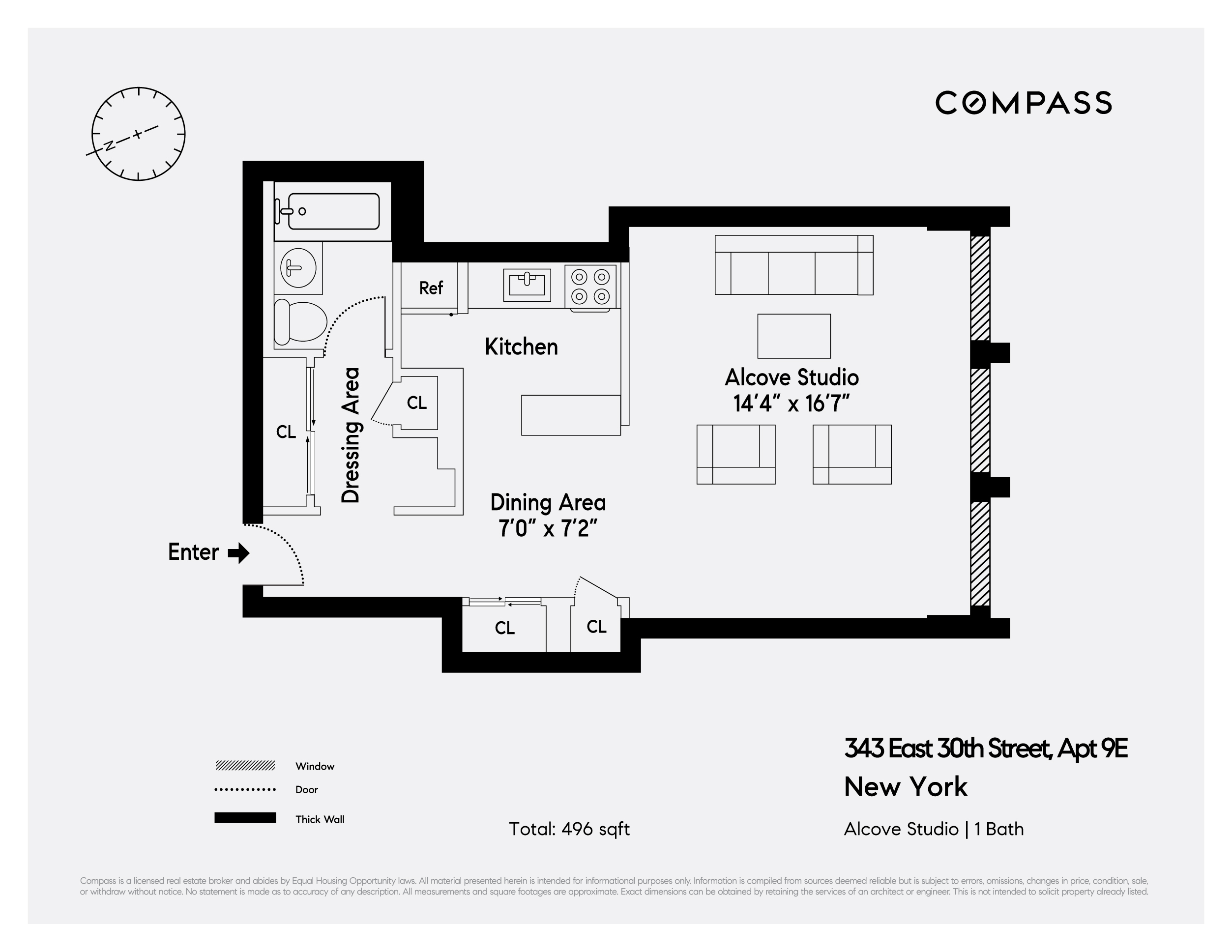 Floorplan for 343 East 30th Street, 9E