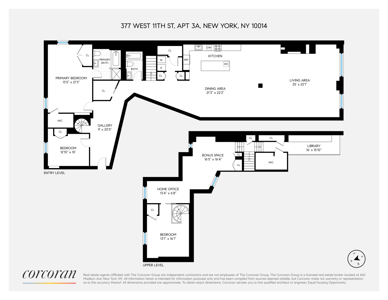 Floorplan for 377 West 11th Street, 3A