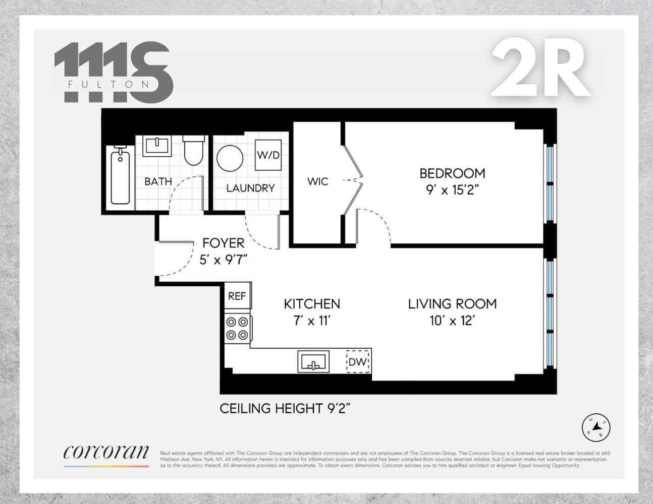 Floorplan for 1118 Fulton Street, 2R