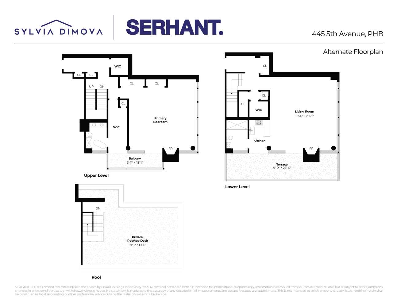 Floorplan for 445 5th Avenue, PHB