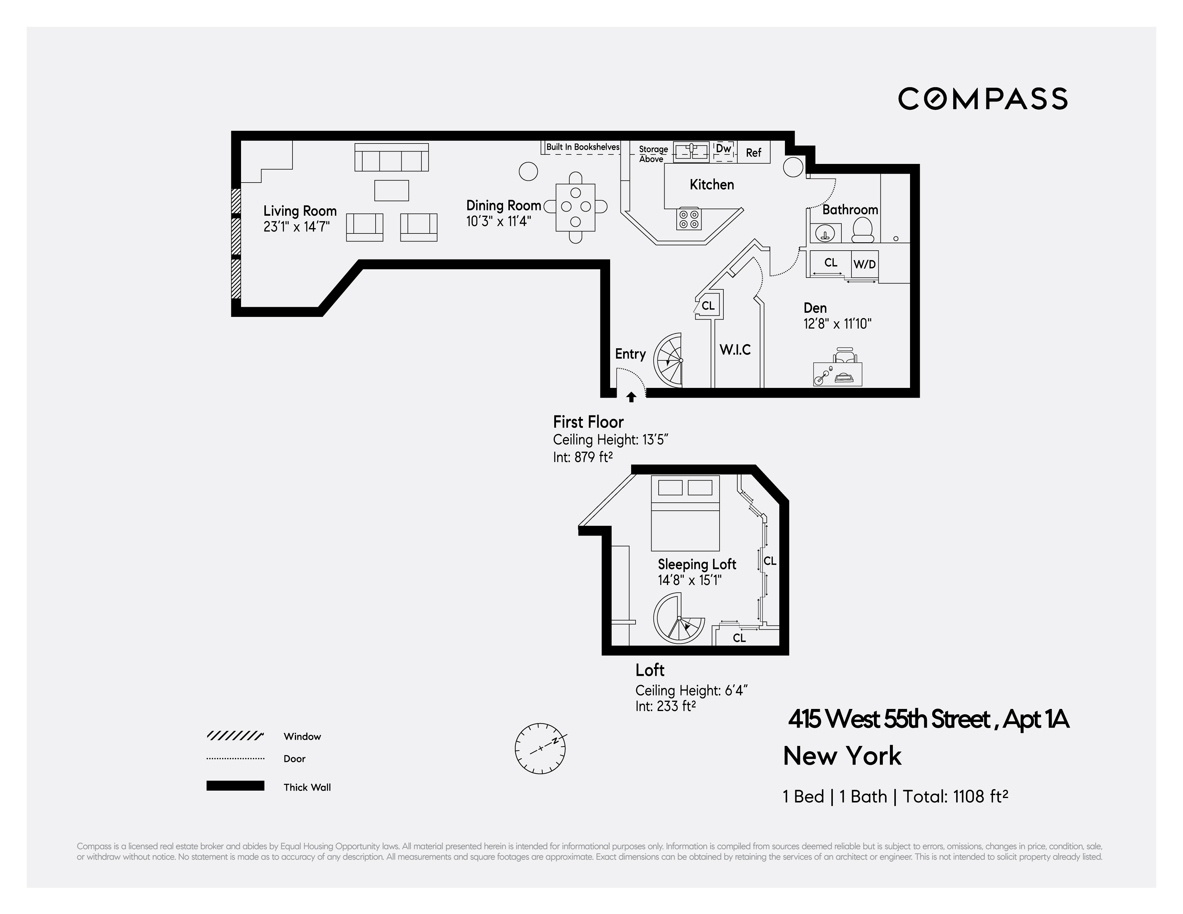 Floorplan for 415 West 55th Street, 1A