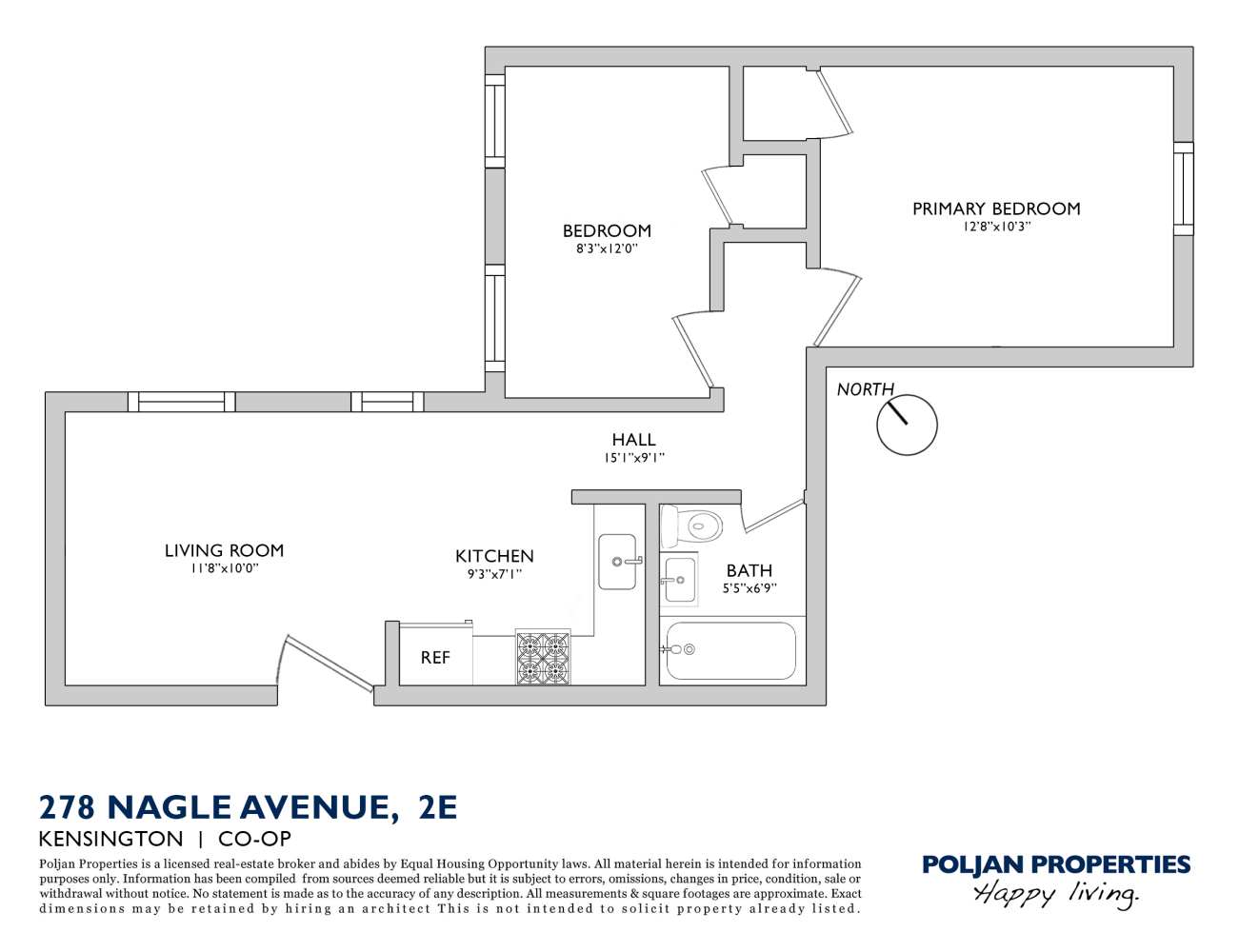 Floorplan for 274 Nagle Avenue, 2E