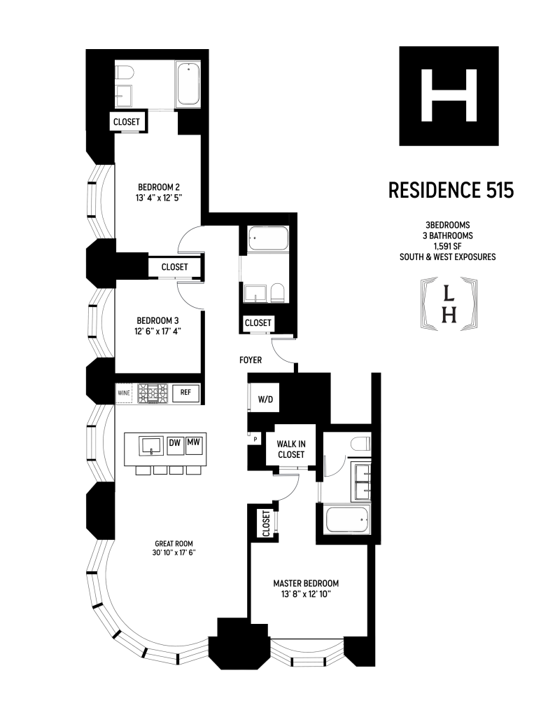 Floorplan for 515 West 18th Street, 515