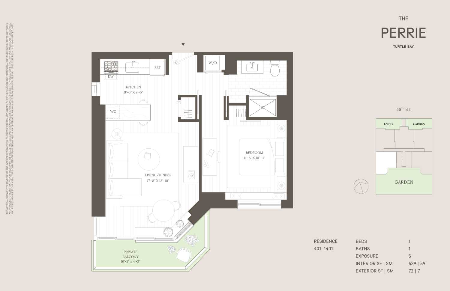 Floorplan for 234 East 46th Street, 401