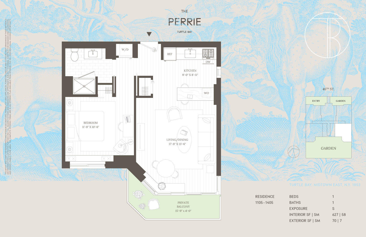 Floorplan for 234 East 46th Street, 1205