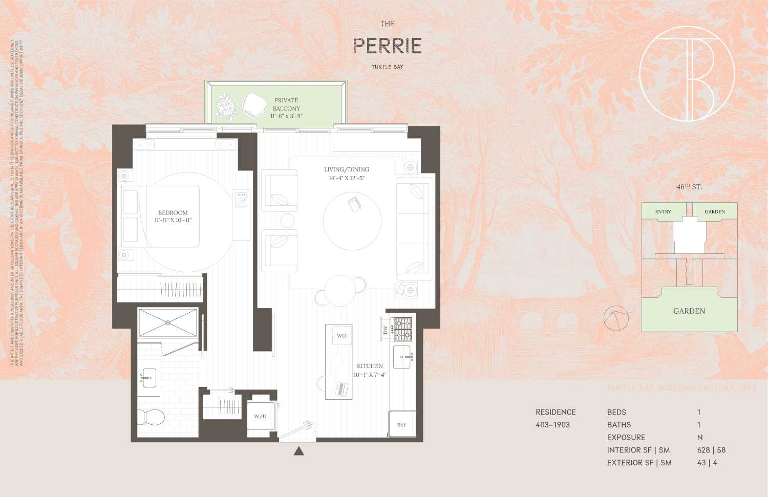 Floorplan for 234 East 46th Street, 1503