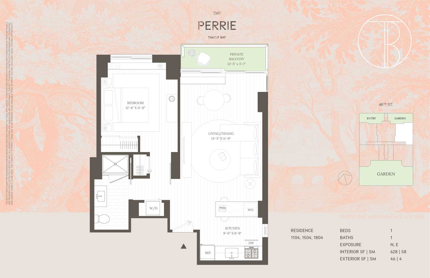 Floorplan for 234 East 46th Street, 1504