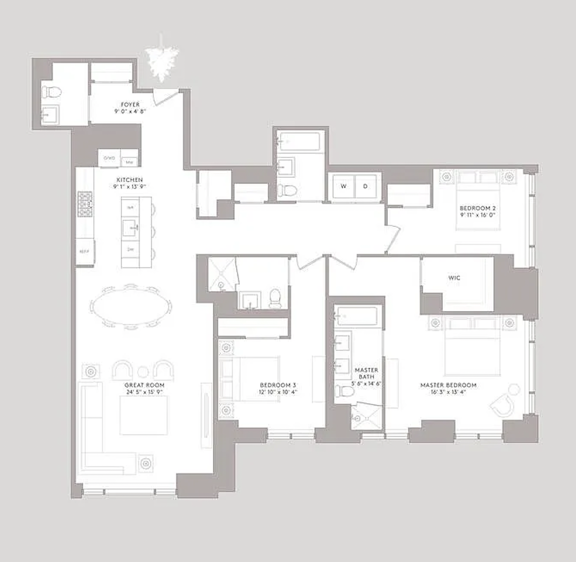 Floorplan for 215 East 19th Street, 9G