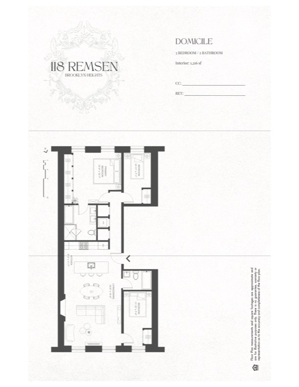 Floorplan for 118 Remsen Street, 3