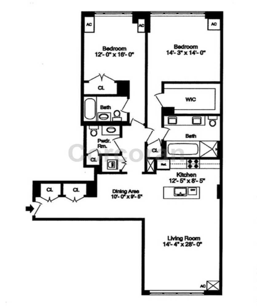 Floorplan for 4 West 21st Street, 8D