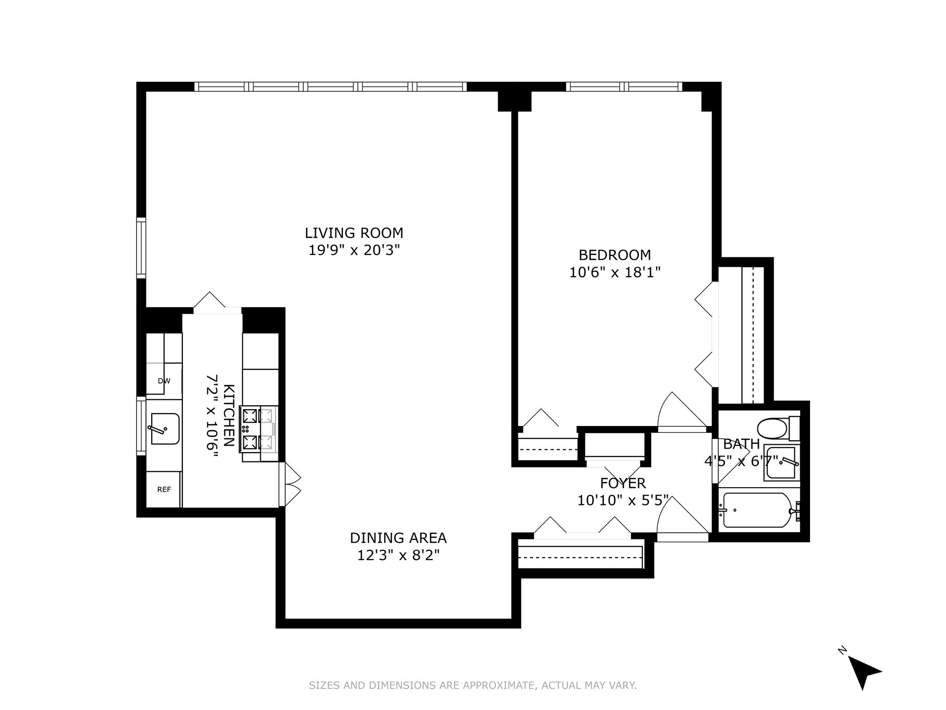 Floorplan for 360 East 72nd Street, B804