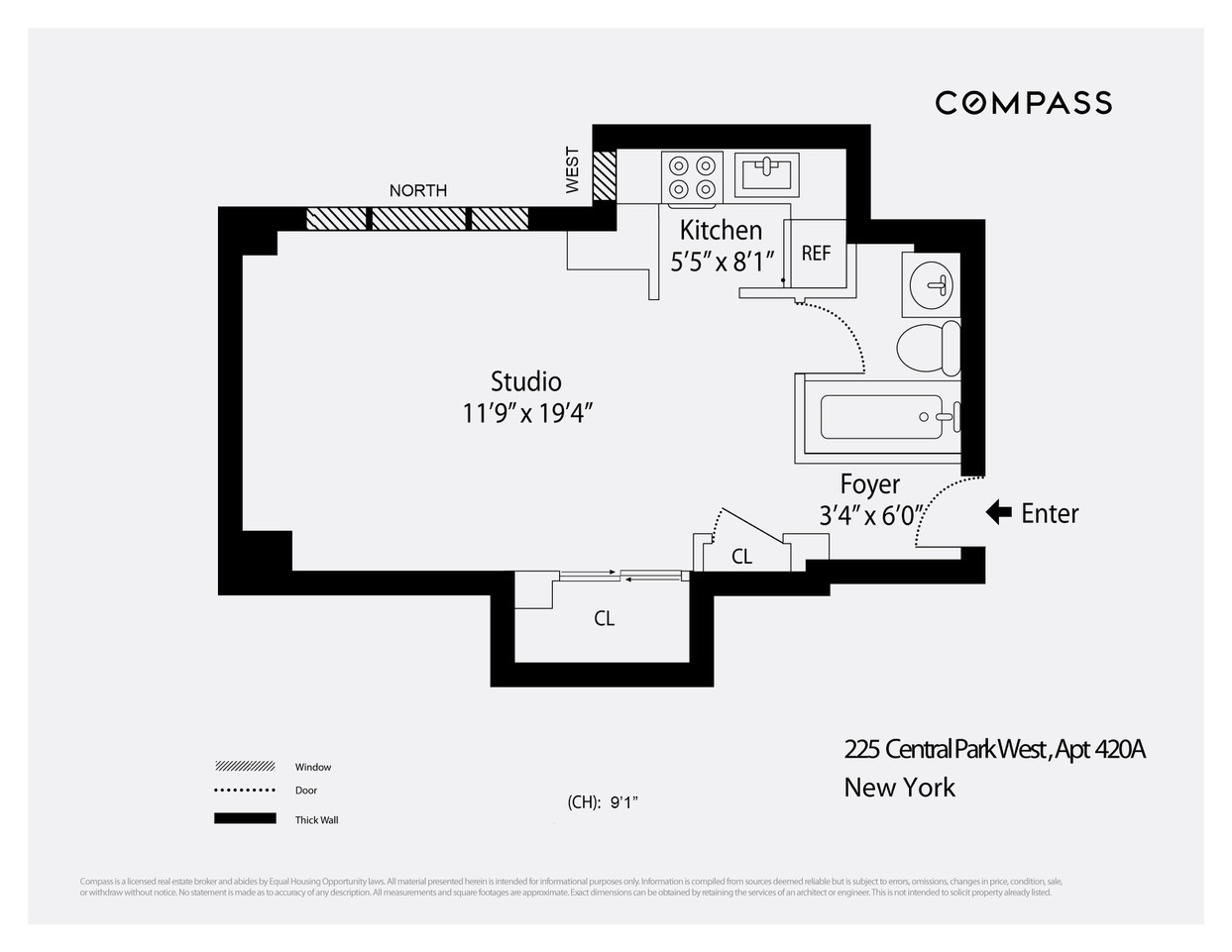 Floorplan for 225 Central Park, 420A