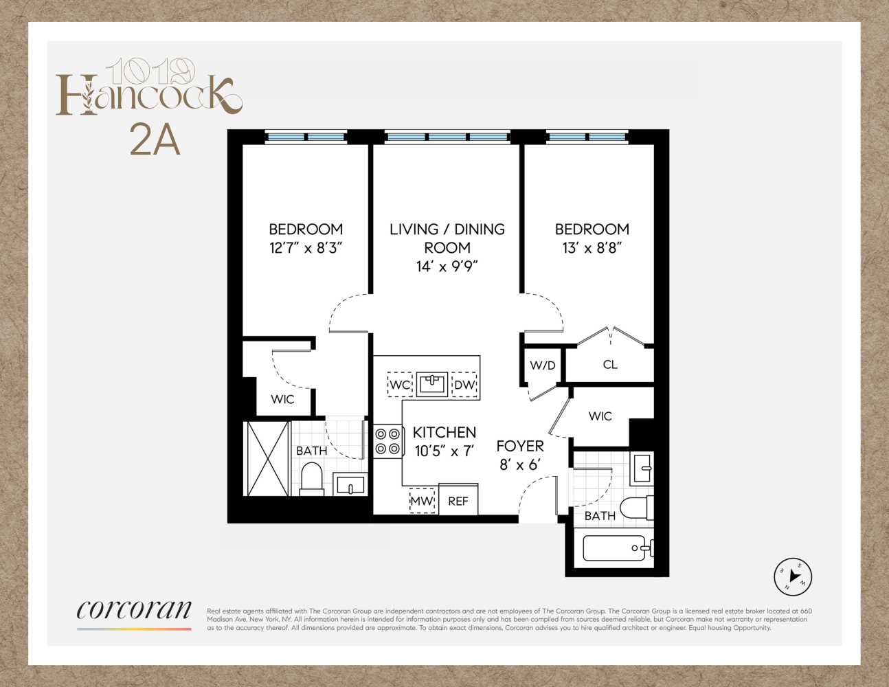 Floorplan for 1019 Hancock Street, 2A