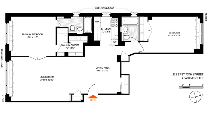 Floorplan for 233 East 70th Street, 11P