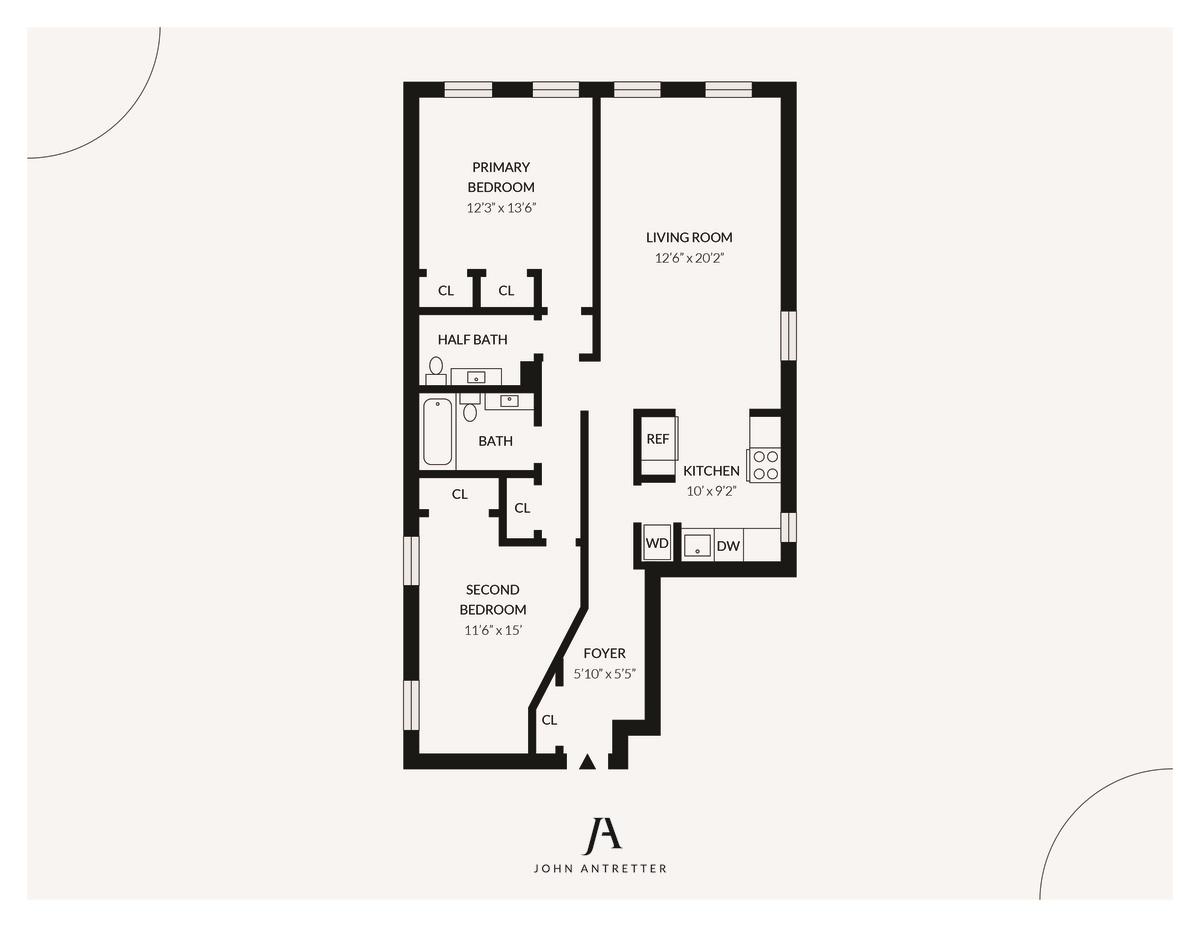 Floorplan for 352 West 117th Street, 5-G