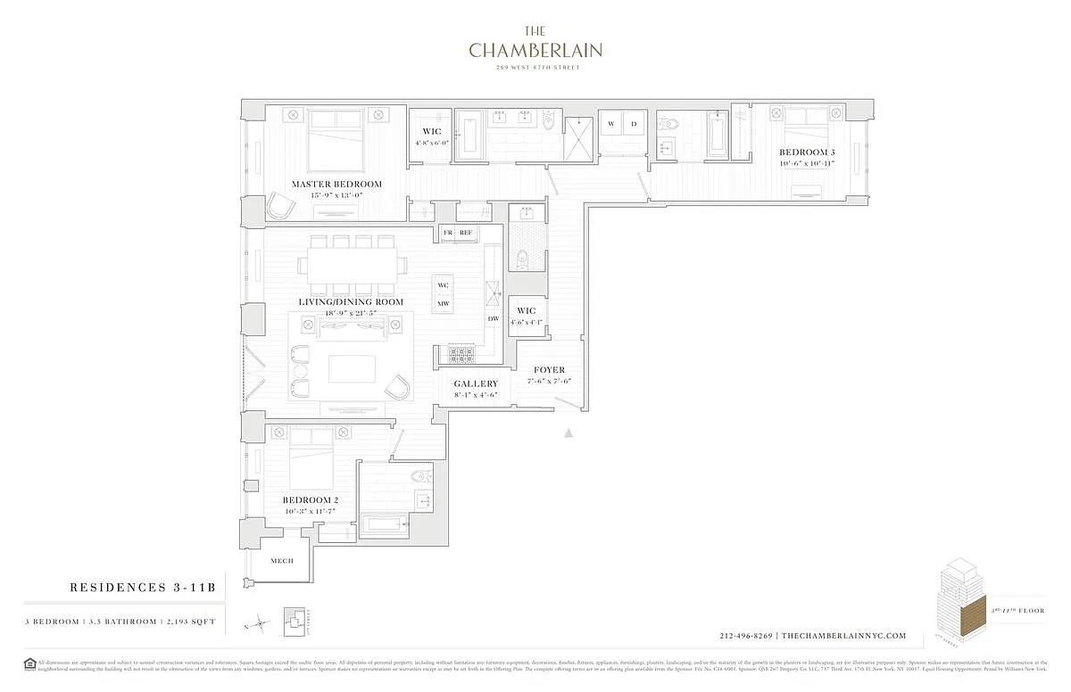 Floorplan for 269 West 87th Street, 5-B