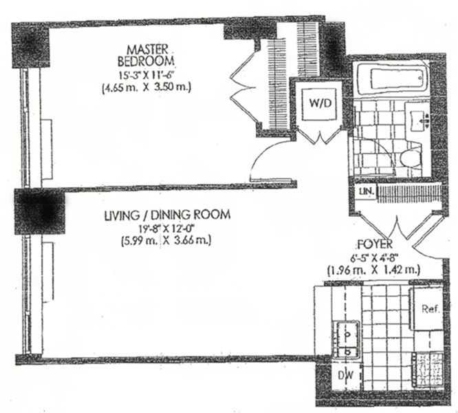 Floorplan for 120 Riverside Boulevard, 4-B