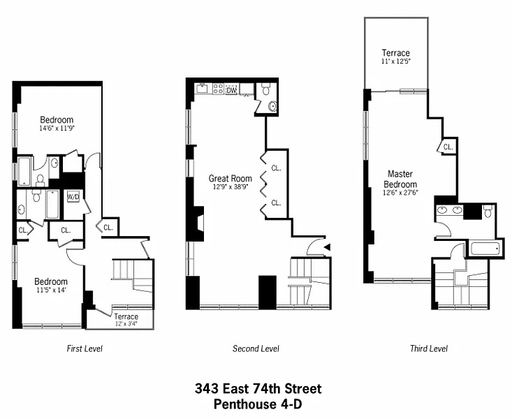 Floorplan for 343 East 74th Street, PH34D