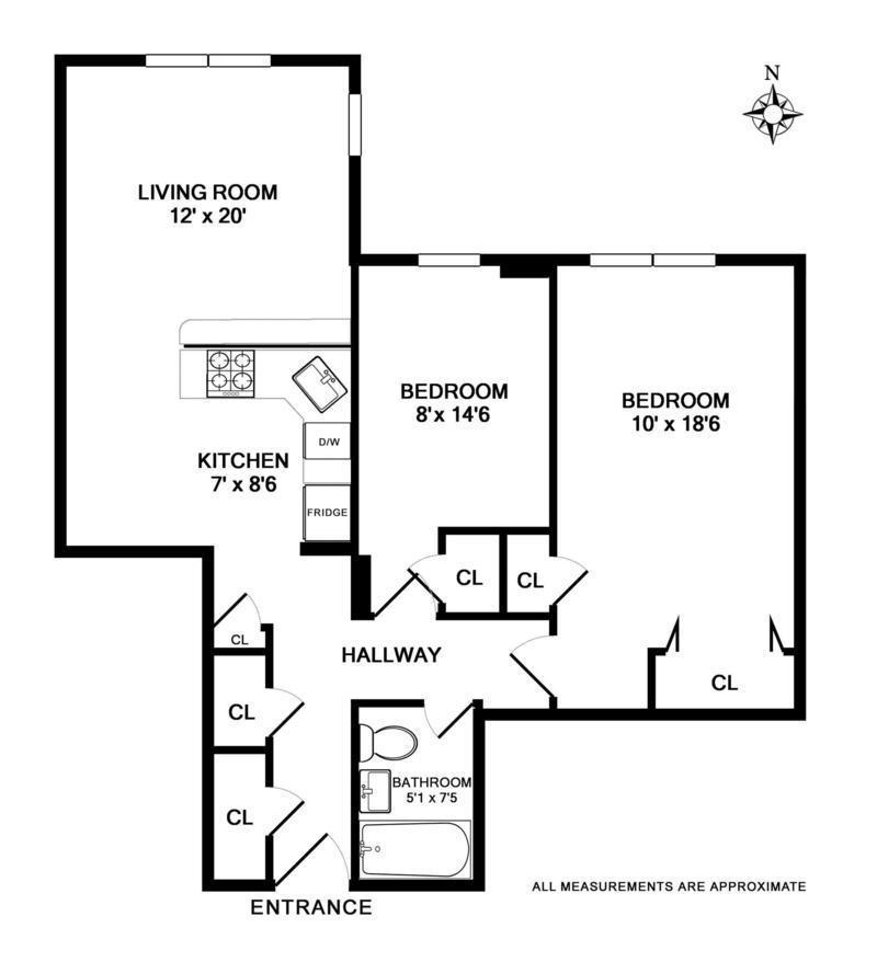 Floorplan for 309 East 87th Street, 6-H