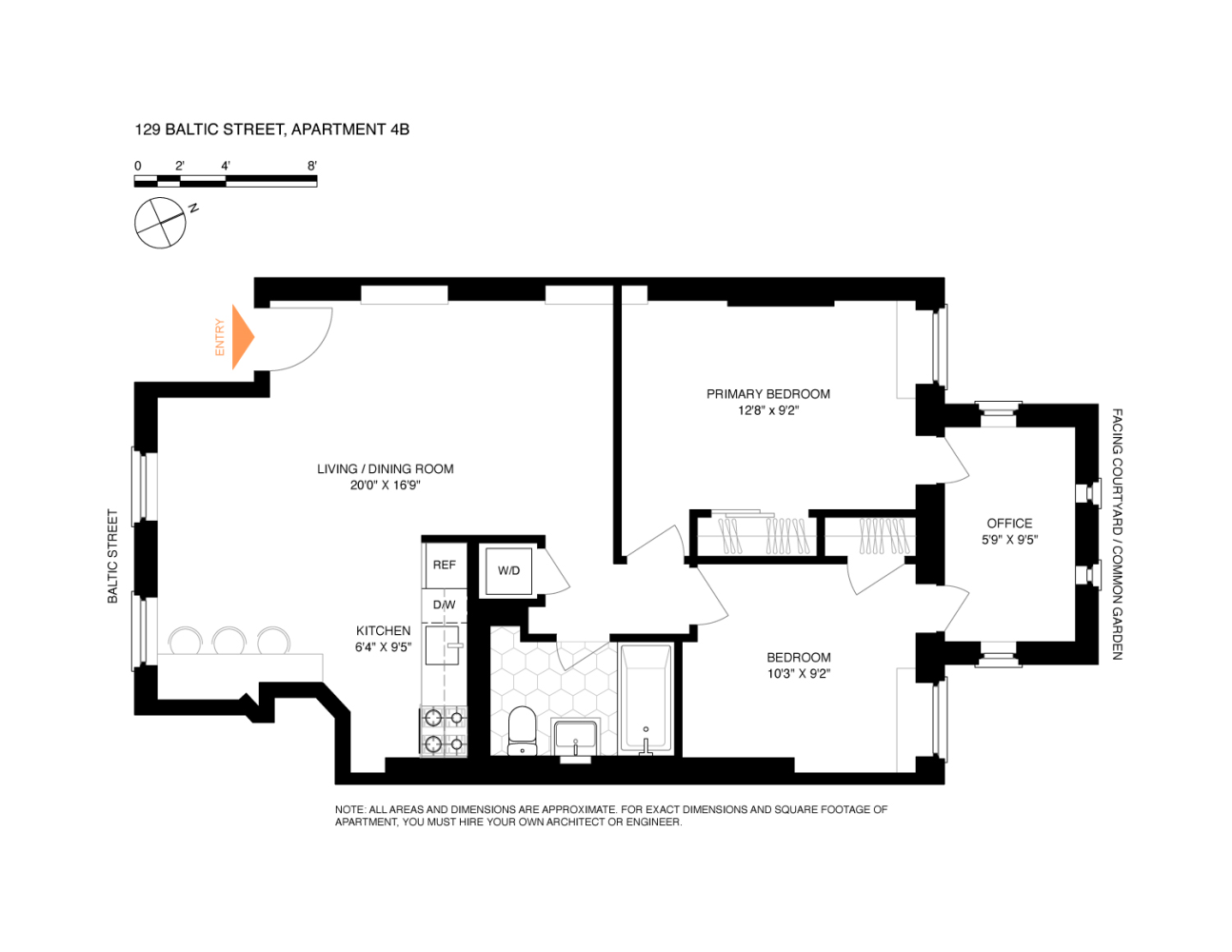 Floorplan for 129 Baltic Street, 4B