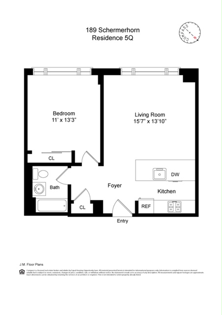 Floorplan for 189 Schermerhorn Street, 5Q