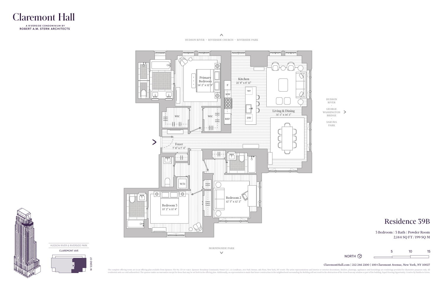 Floorplan for 100 Claremont Avenue, 39B