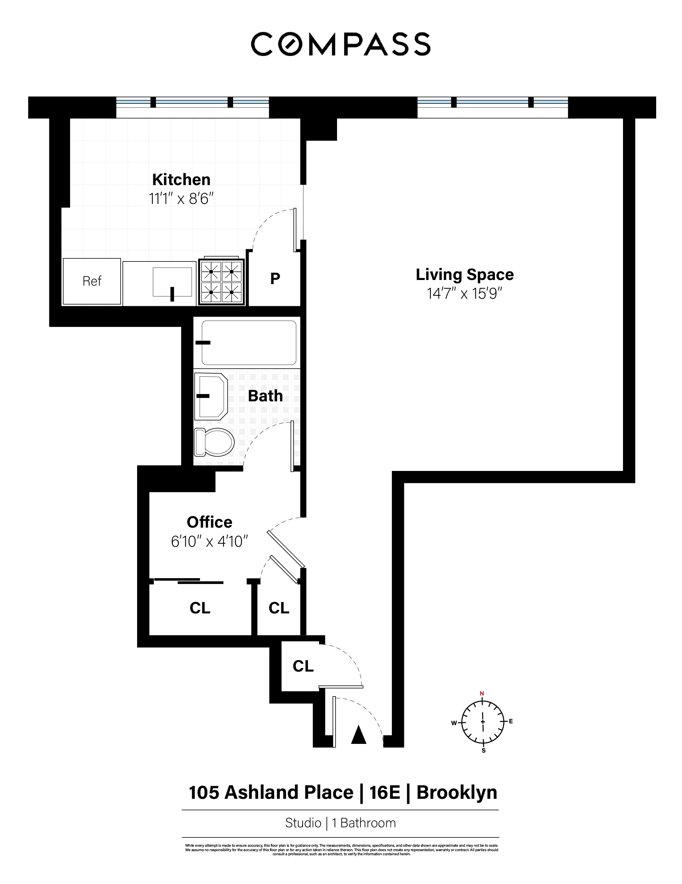 Floorplan for 105 Ashland Place, 16E