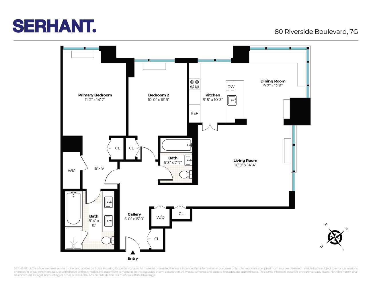 Floorplan for 80 Riverside Boulevard, 7G