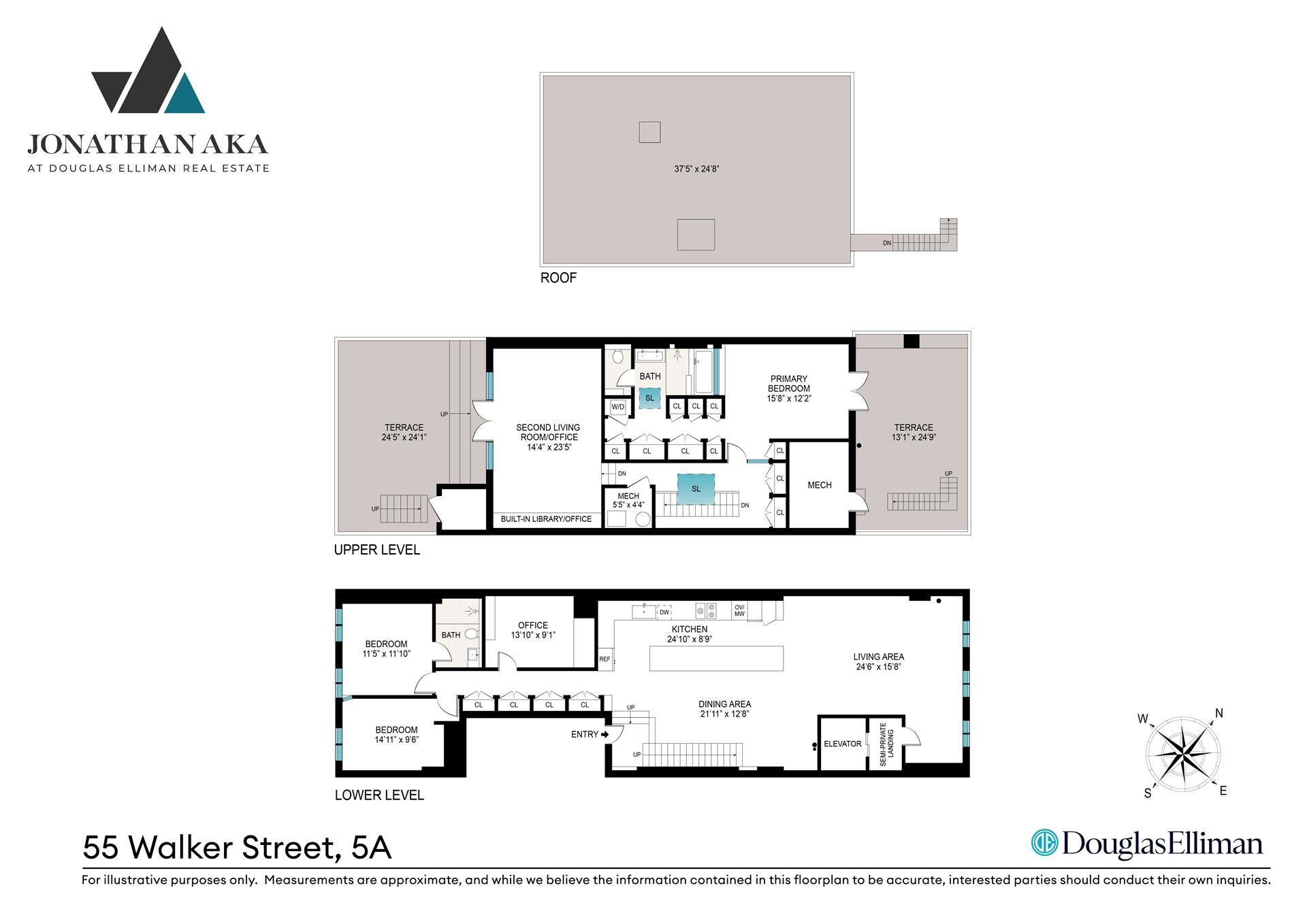 Floorplan for 55 Walker Street, 5A