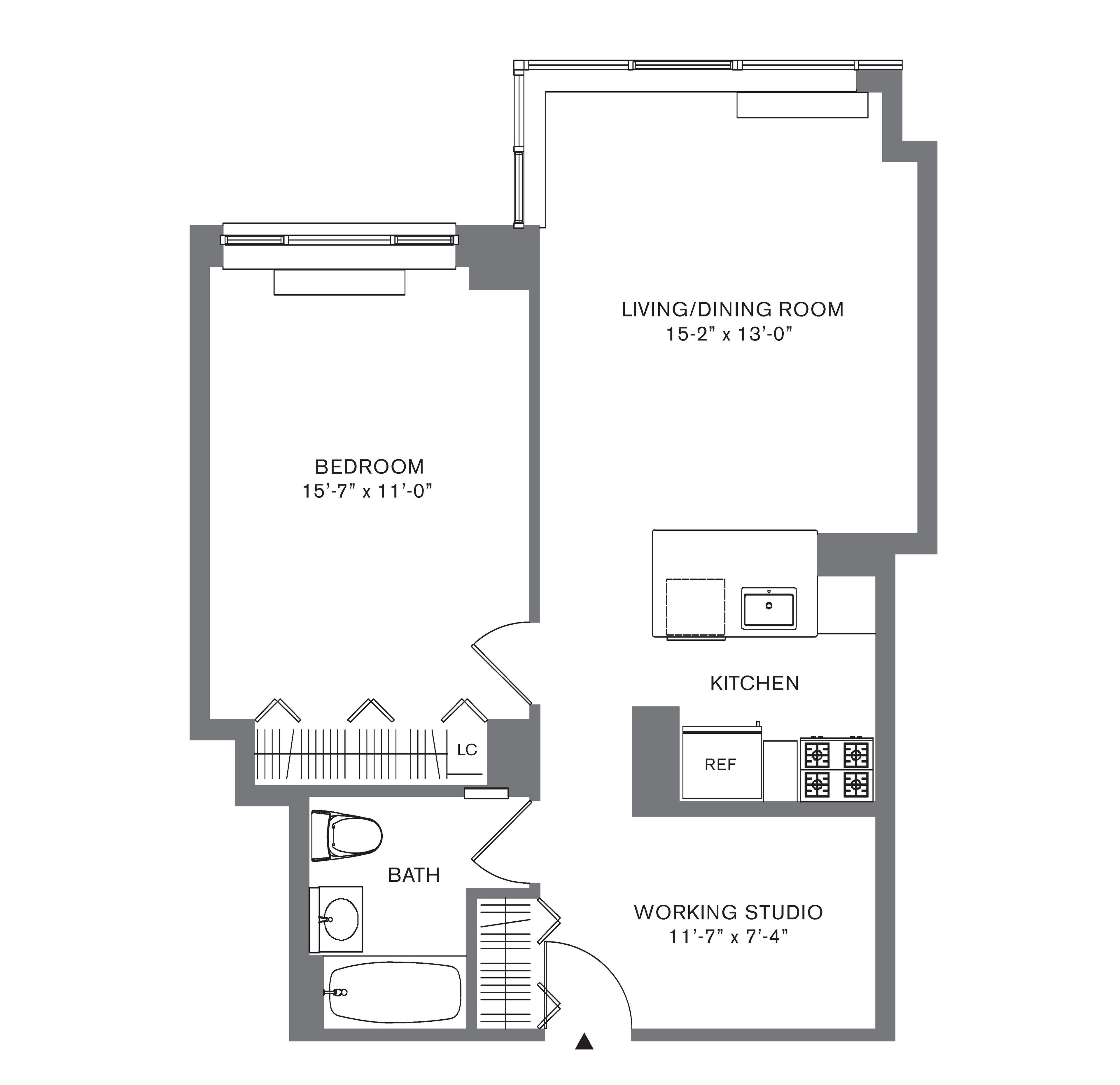 Floorplan for 88 Leonard Street, 526