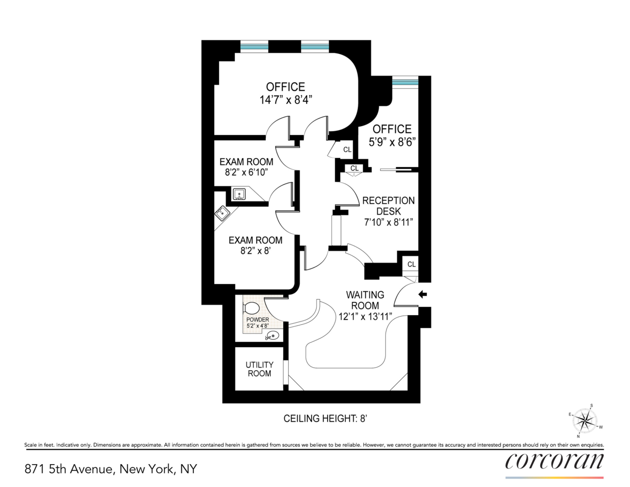 Floorplan for 871 5th Avenue, 1D