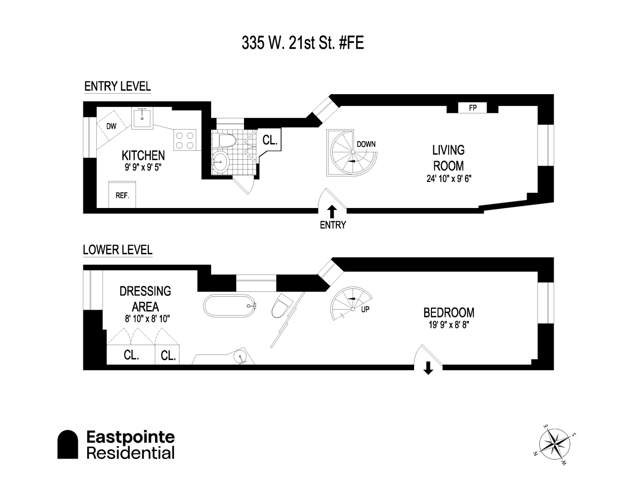 Floorplan for 335 West 21st Street, FE