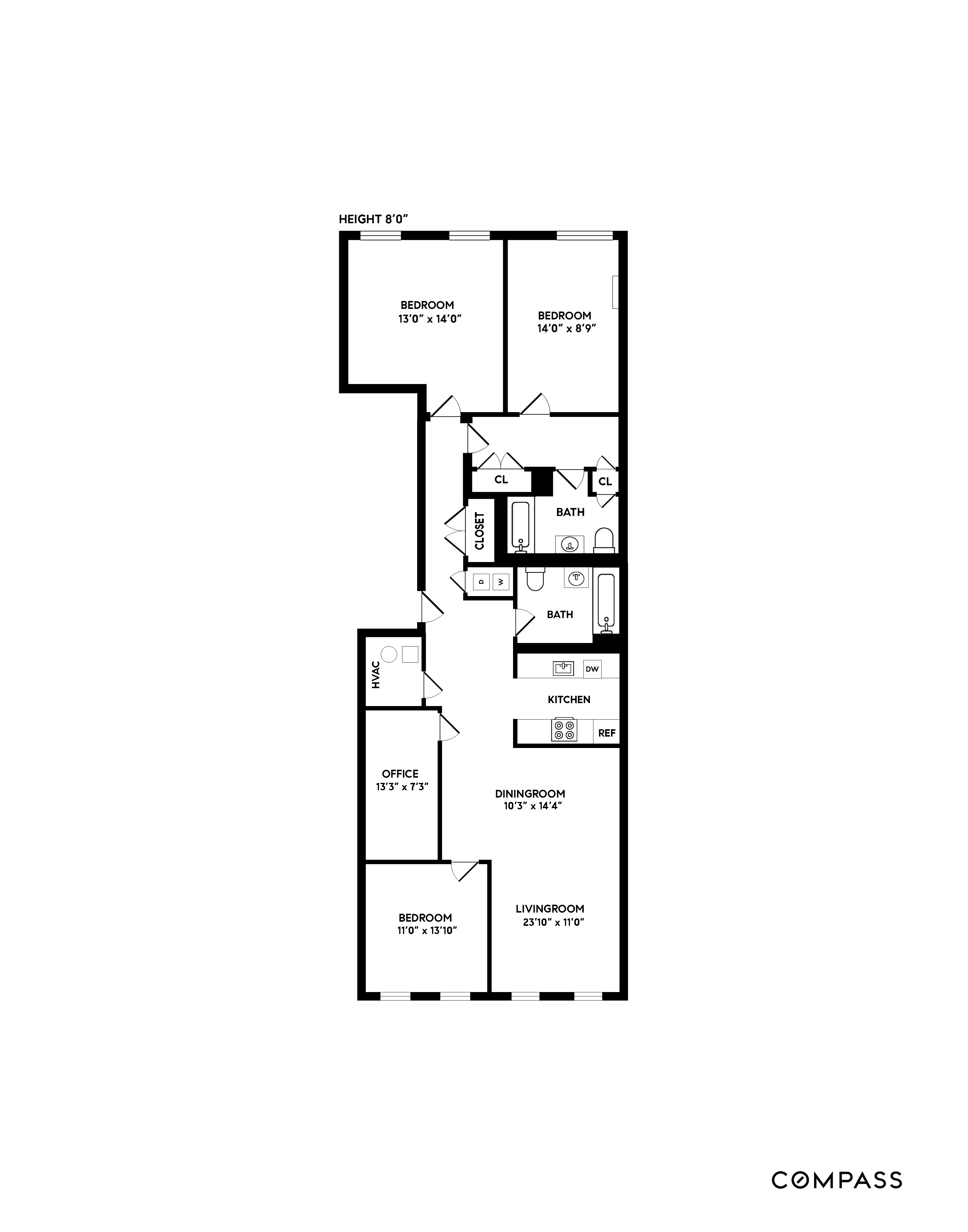 Floorplan for 69 Leonard Street, 4A