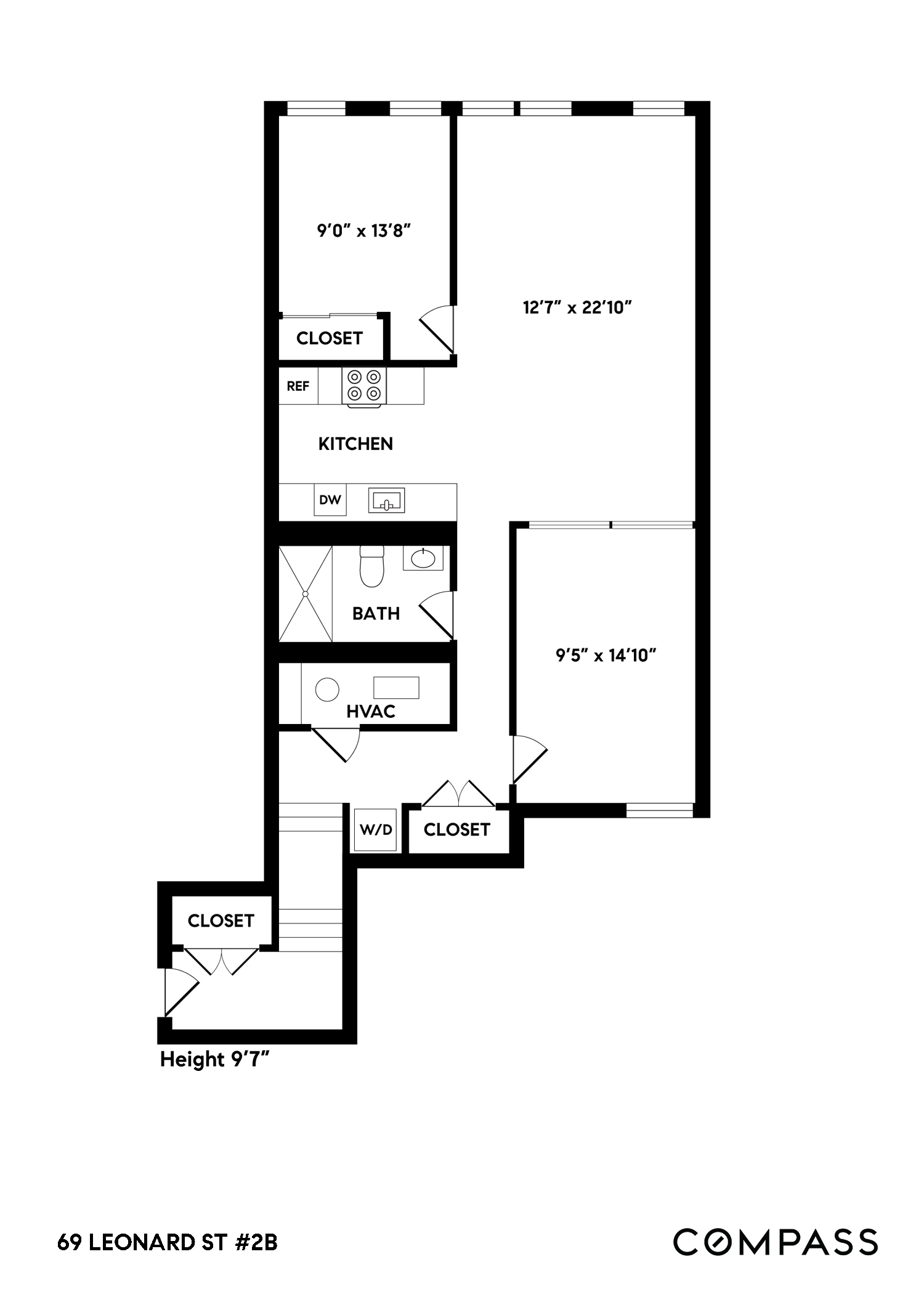 Floorplan for 69 Leonard Street, 2B