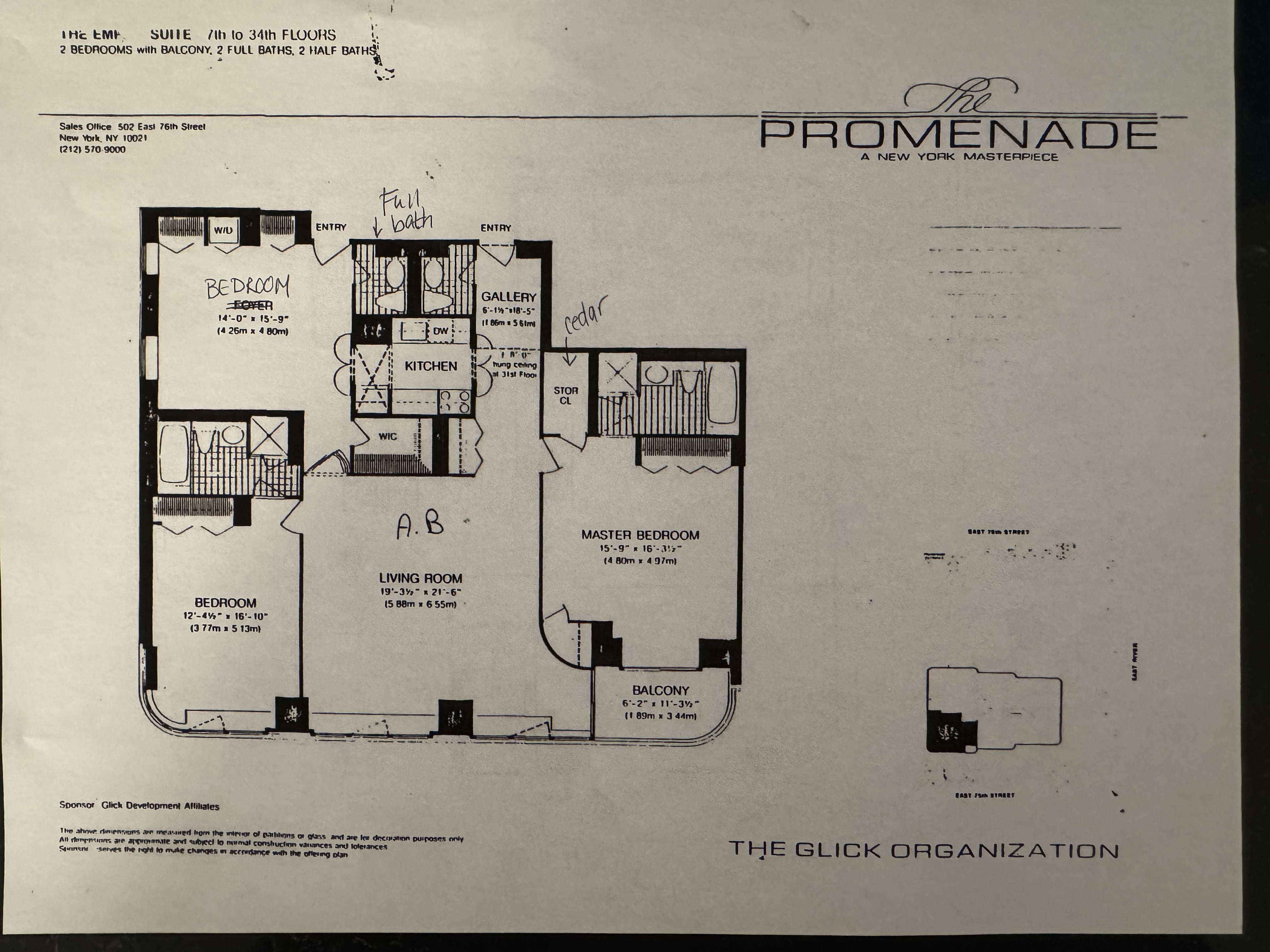 Floorplan for 530 East 76th Street, 30AB