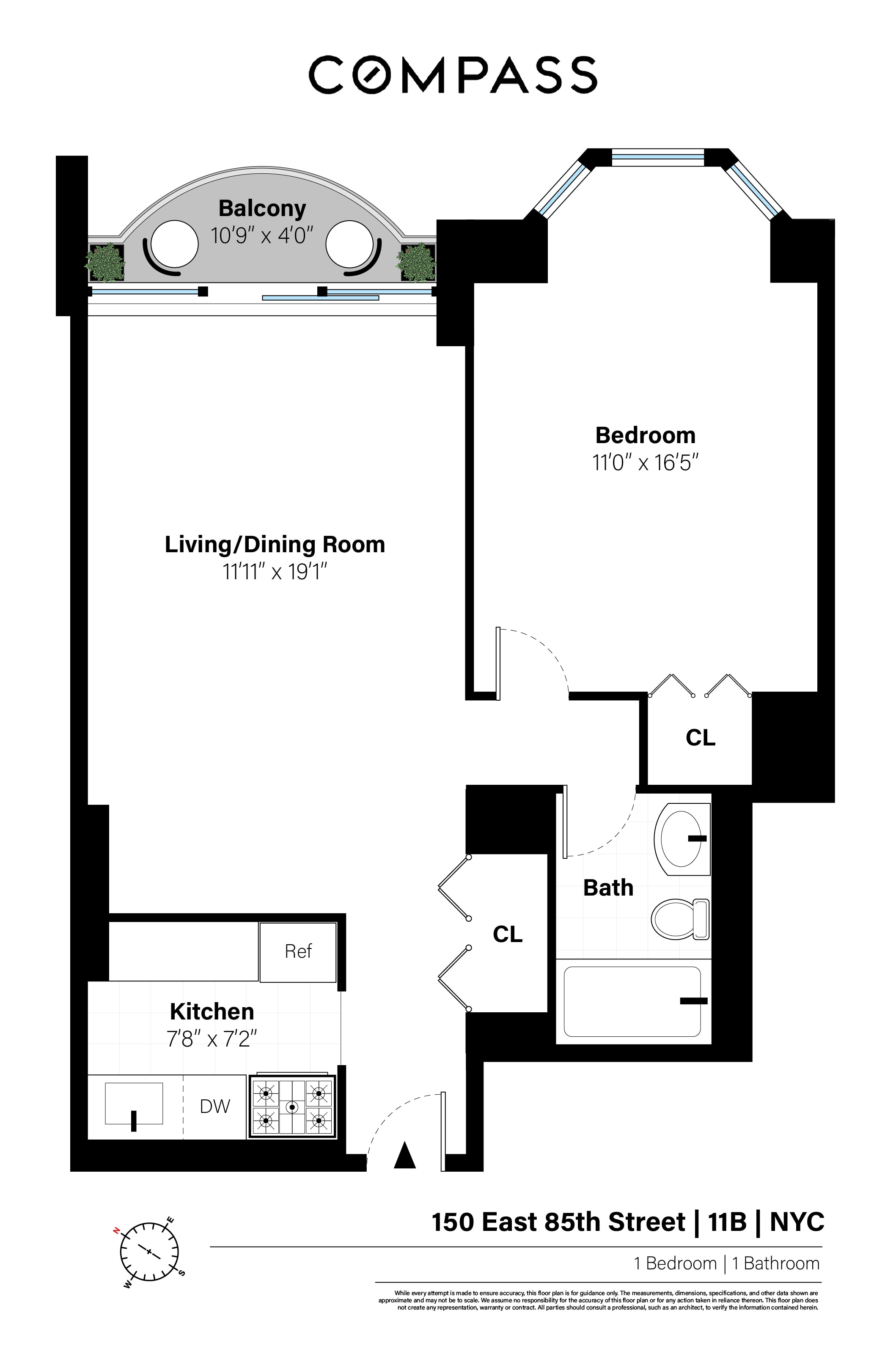 Floorplan for 150 East 85th Street, 11B