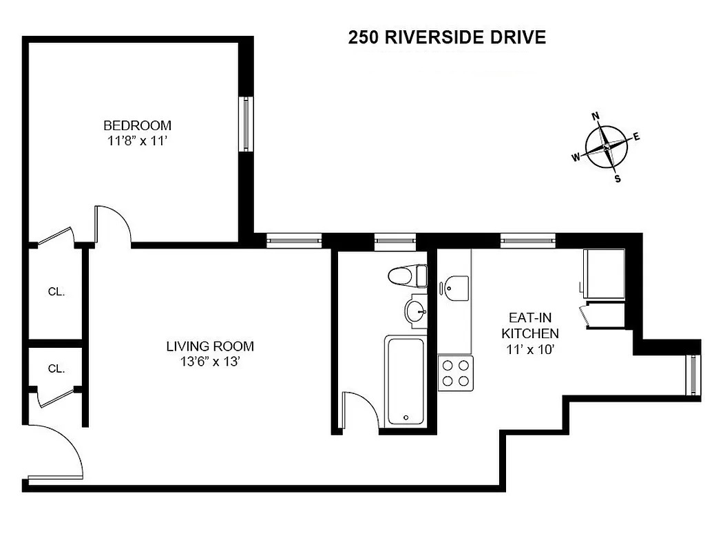 Floorplan for 250 Riverside Drive, 26A