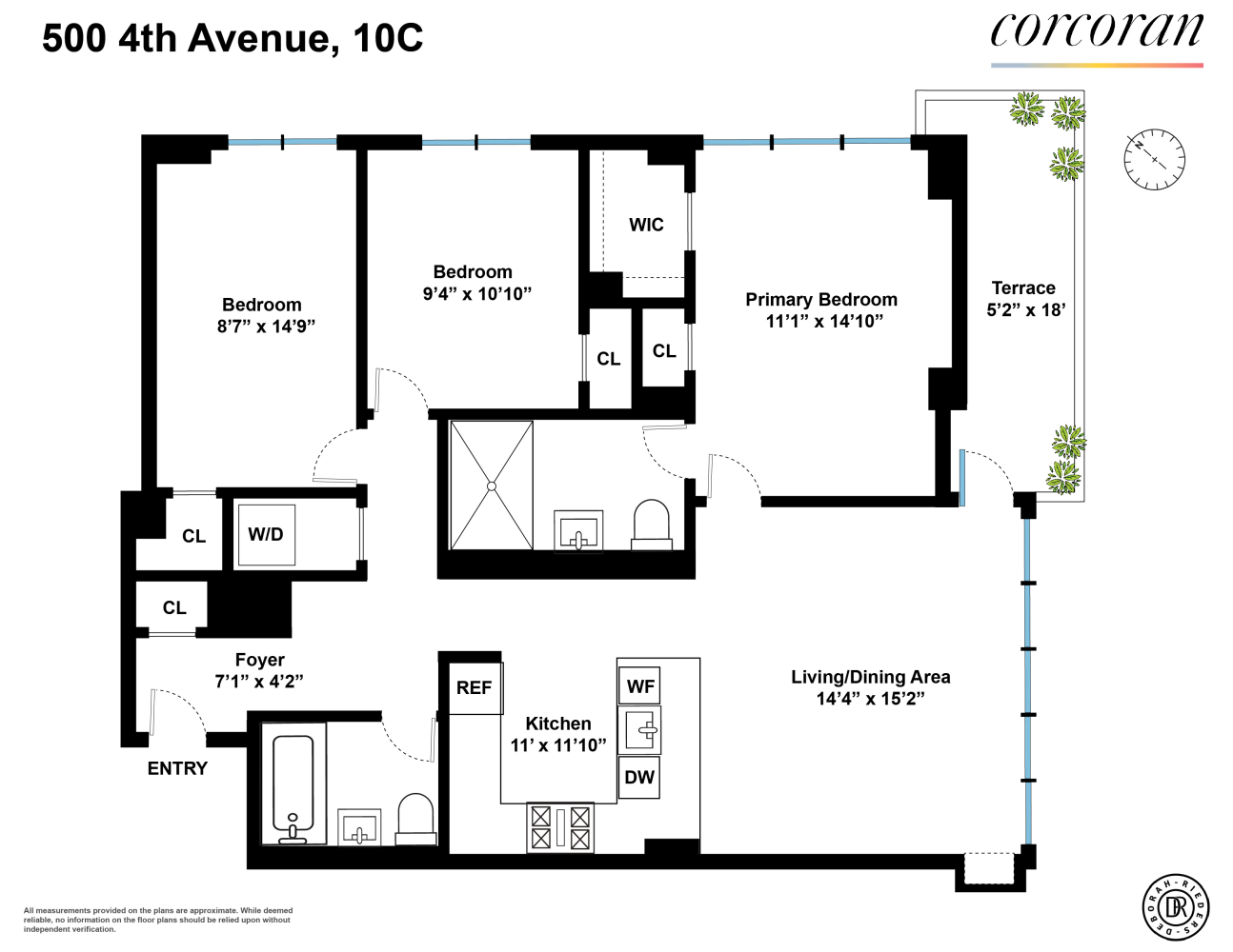 Floorplan for 500 4th Avenue, 10C